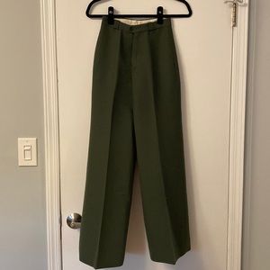 100% wool vintage wide leg trousers